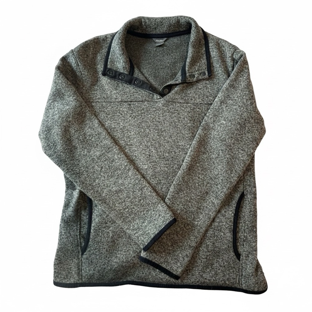 Eddie Bauer Women's Radiator Fleece 2.0 Snap Mock Pullover large gray outdoors